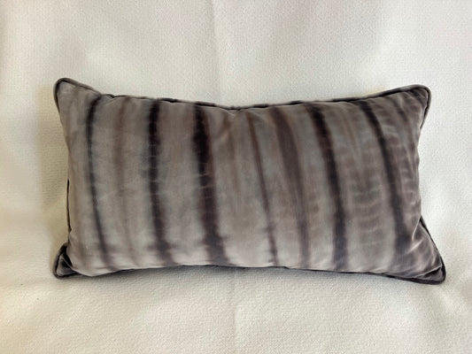 Purple and Brown Tie-Dyed Lumbar Pillow